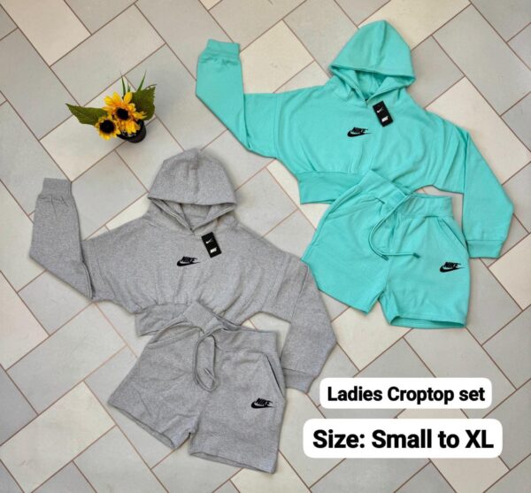 Nlke Ladies Hoodied Shortset - Image 2
